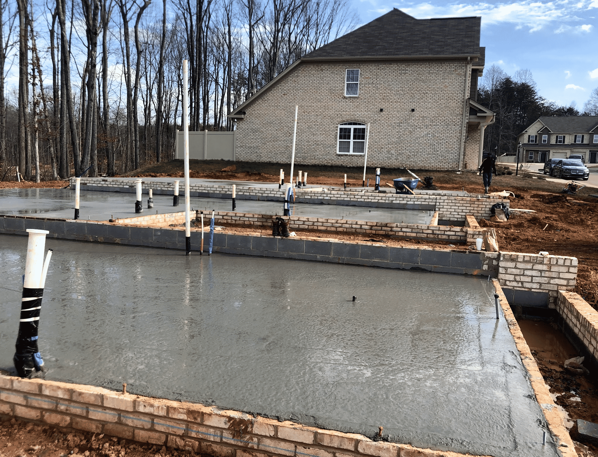 Residential foundation concrete Installation