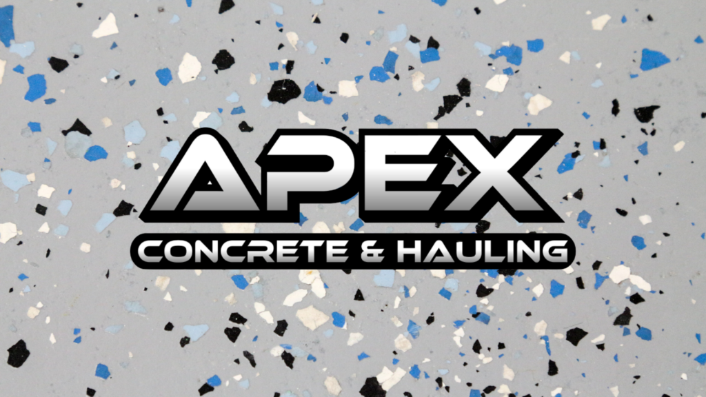 Garage Floor Design with APEX Logo