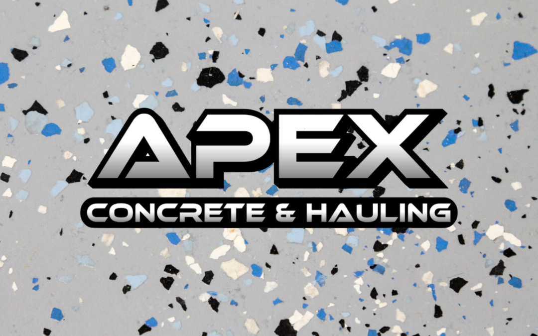 Garage Floor Design with APEX Logo